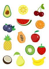 Set of fruit illustrations