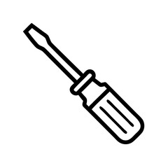 Screwdriver icon vector line art and outline vector icon