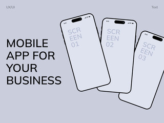 Mobile App UI Mockup Presentation Template for Business and Finance Applications