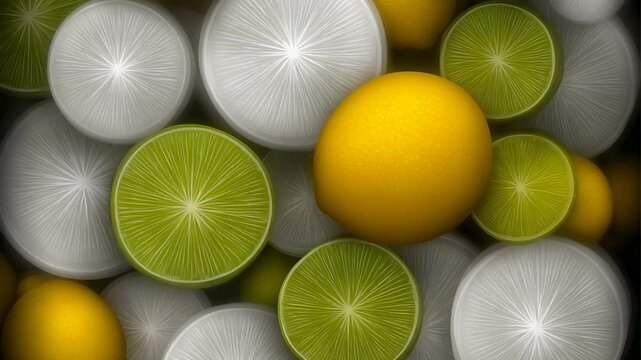 Citrus slices arrangement