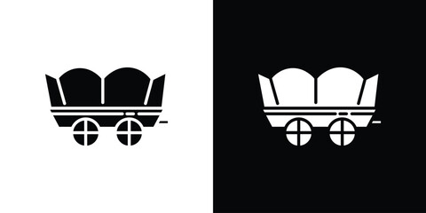 Covered wagon icon of a flat style vector © Vince