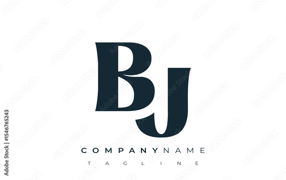 Fototapete bu creative abstract typography logo design. elegant logo combining bold typography and creative sha