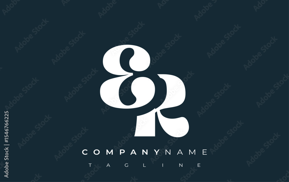 Fototapete er creative abstract typography logo design. elegant logo combining bold typography and creative sha