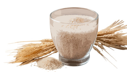 A glass of water soluble psyllium husk dietary fiber improves digestion effectively