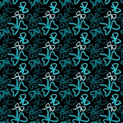 Vintage Floral Striped Seamless Pattern