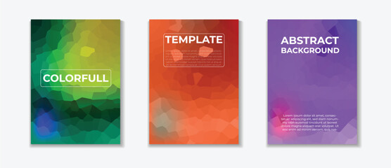Colorful Style Backgrounds Set in Colorfull Modern Template and Design