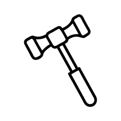 Hammer icon vector line art and outline vector icon
