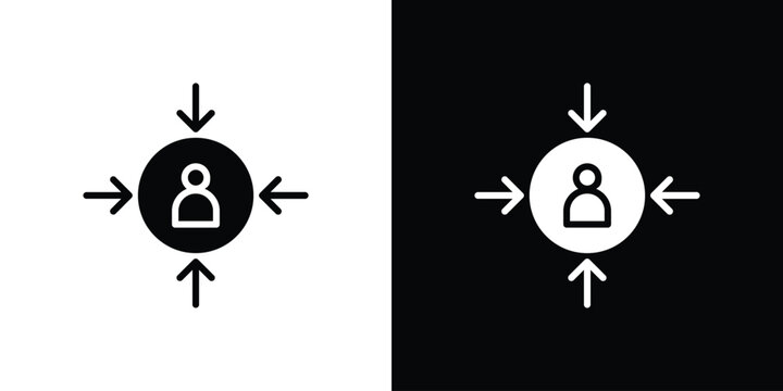 Customer centricity icon of a flat style vector