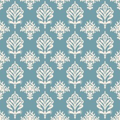 Vintage Floral Striped Seamless Pattern