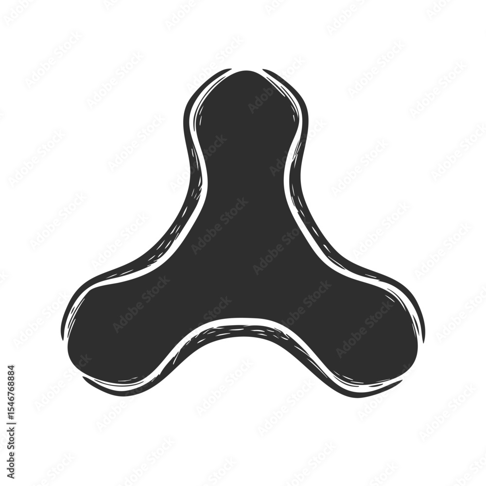 Aufkleber abstract triangular shape silhouette illustration. modern design element for branding and creativity