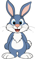 Cute cartoon rabbit and bunny vector art