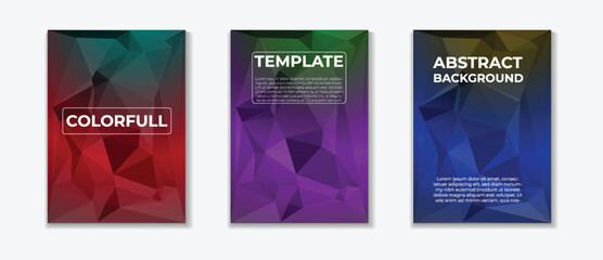 Colorful Style Backgrounds Set in Colorfull Modern Template and Design