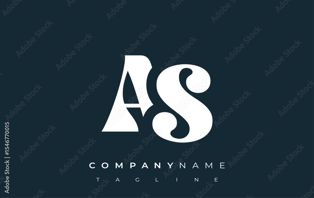 Fototapete as creative abstract typography logo design. elegant logo combining bold typography and creative sha