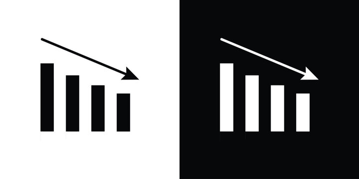 Decrease icon of a flat style vector