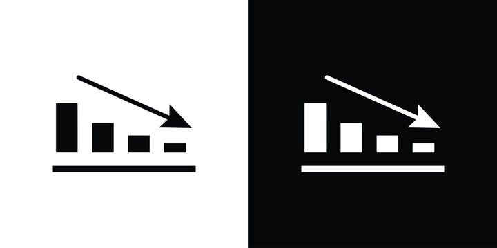 Decrease icon of a flat style vector