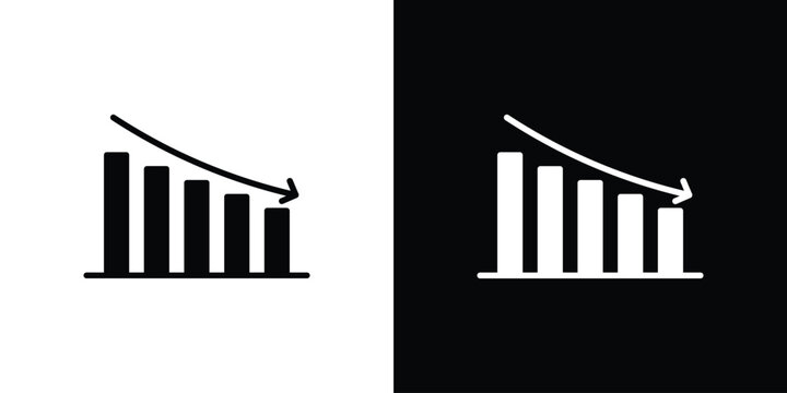 Decrease icon of a flat style vector