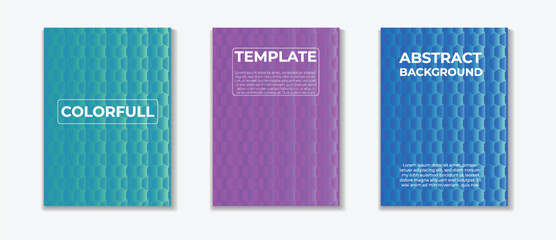 Colorful Style Backgrounds Set in Colorfull Modern Template and Design