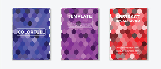Colorful Style Backgrounds Set in Colorfull Modern Template and Design