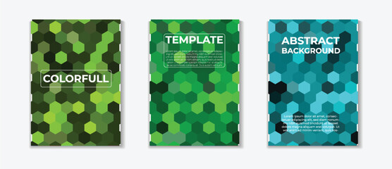 Colorful Style Backgrounds Set in Colorfull Modern Template and Design