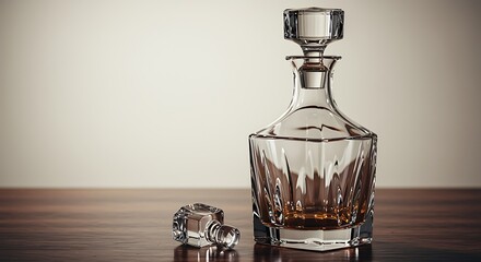 Elegant Crystal Decanter Whiskey, Scotch, or Bourbon Decanter Set