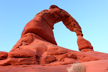Delicate Arch at twilight in Arches National Park Utah