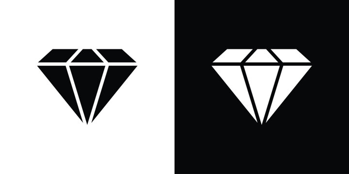 Diamond icon of a flat style vector