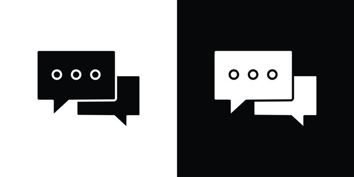 Discussion icon of a flat style vector
