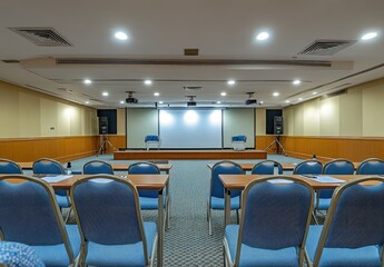 Empty conference room, ready for a meeting