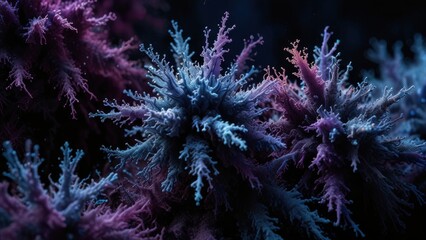 Macro Blue & Purple Dust Ridges Aligned by Electrocharge, Science Background