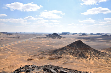 Black Desert Natural Reserve, Sahara, Egypt. Popular touristic attraction.