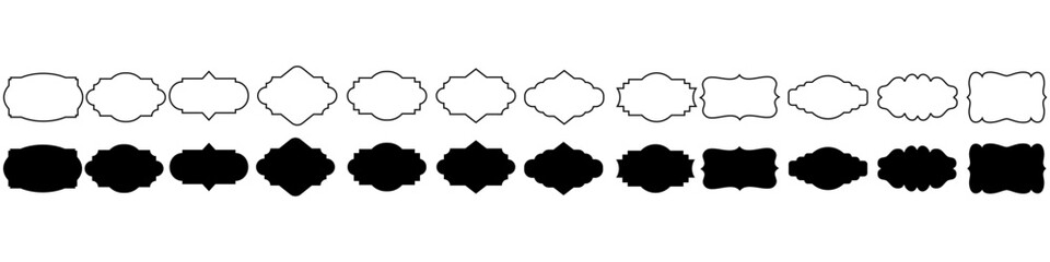 Tag vector icon set. label illustration sign collection. tally symbol.