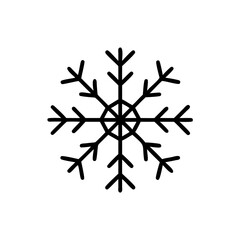 Simple Hand Drawn Snowflake Winter Holiday Icon Graphic Design Element vector