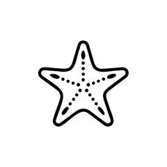 Line Starfish Icon Simple Sea Ocean Marine Animal Graphic Design Element vector
