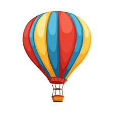 Fototapeta premium Air Balloon or Aerostat Illustration isolated white or transparent background