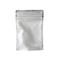 A clear, empty, resealable plastic bag is set against a stark black backdrop, awaiting contents.
