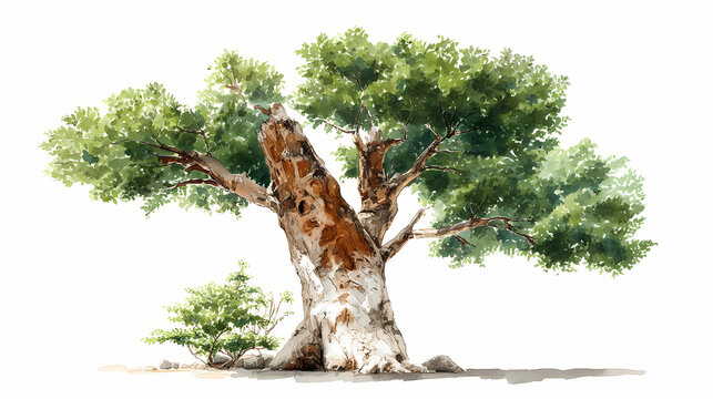 Arjuna Tree &ndash; Terminalia Arjuna with Thick Bark for Herbal Remedies