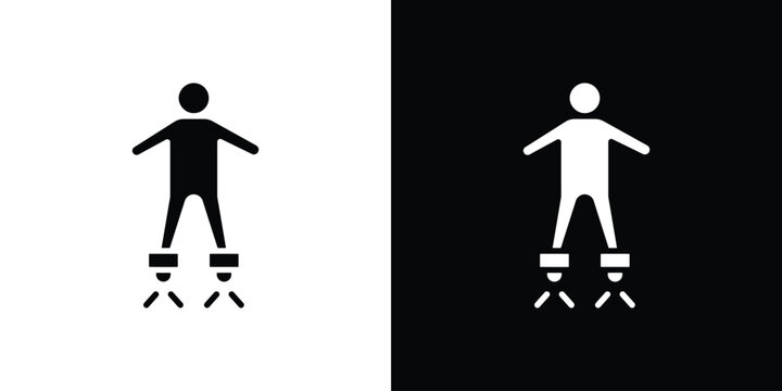 Flyboard icon of a flat style vector