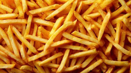 Background image of a generous pile of golden French fries seen from above