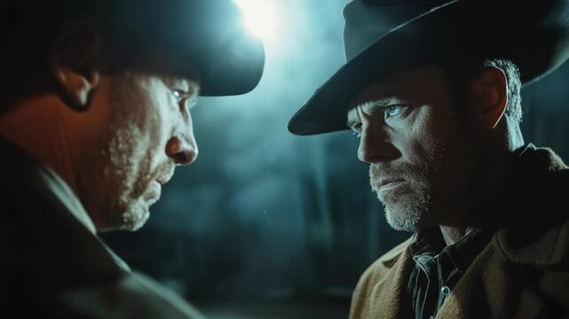 Iconic Western Showdown Scene from Classic Film