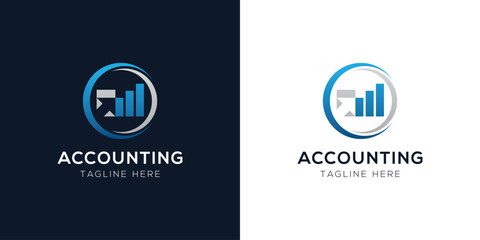 Accounting Logo Design Templates Set | Finance, Tax, Business, and Audit Icon Concepts