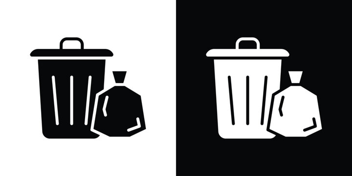 Garbage icon of a flat style vector
