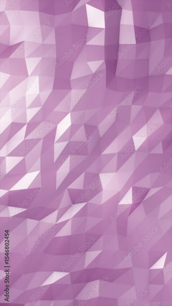 Aufkleber abstract polygonal pattern in soft purple tones with faceted 3d surface design