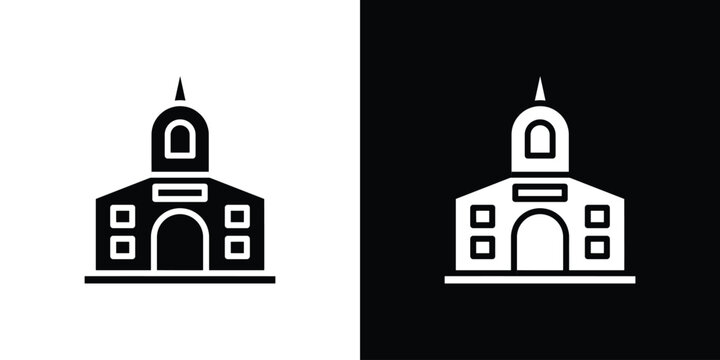 Government building icon of a flat style vector