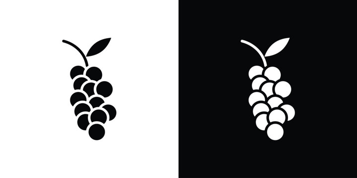 Grape icon of a flat style vector