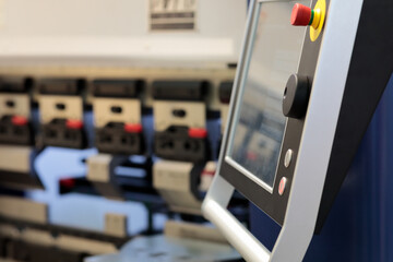 CNC sheet metal bending machine control panel