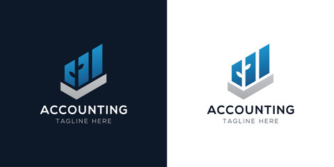 Accounting Logo Design Templates Set | Finance, Tax, Business, and Audit Icon Concepts