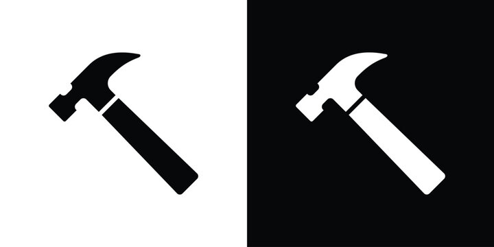 Hammer icon of a flat style vector