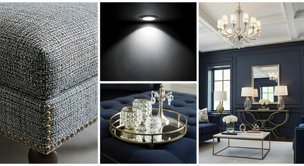 Elegant Interior Design Elements Showcase With Modern Home Furnishings Decor