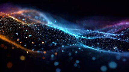 Dynamic Abstract Visualization of Data and Communication Technology in a Vibrant Digital Network Design for Innovation Concepts