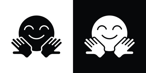 Hugging emoji icon of a flat style vector © Vince